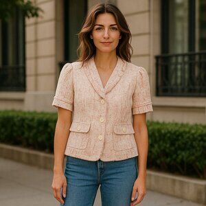 Korean Fashion Designer The ASHLYN Short sleeved Blazer Tailored Old Money